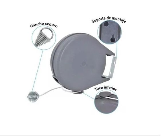Tendedero Retractil Colgador Acero Inoxidable Ropa-1