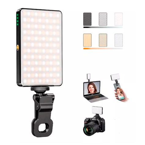 Lampara Fotografica Con Clip Para Telefono/camara/portatil-0