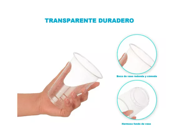 Vaso Plástico Transparente 500 Ml X 50 Unidades-1