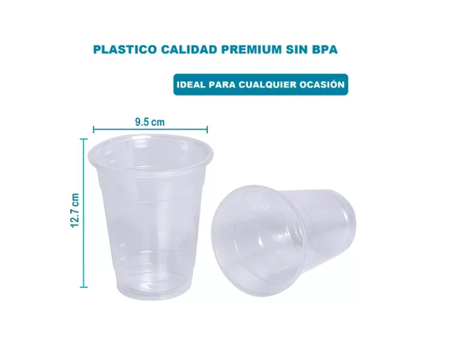 Vaso Plástico Transparente 500 Ml X 50 Unidades-2