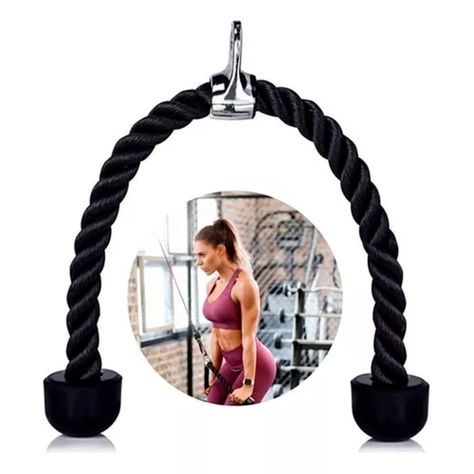 Cuerda Soga Para Triceps, Biceps Polea Mancuernas Fitness-0