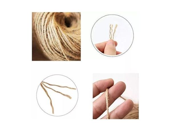 Cuerda Cañamo Yute 300 Mts 3 Mm Soga Decoración Artesanías-1