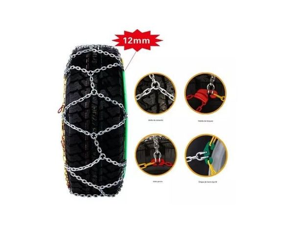 Cadena Para Nieve Barro Antideslizante Auto Par 12mm Kn-130 -4