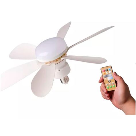 Foco Lampara Led Ventilador Flor De Techo 40w Con Control-0