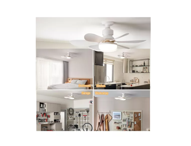 Foco Lampara Led Ventilador Flor De Techo 40w Con Control-2