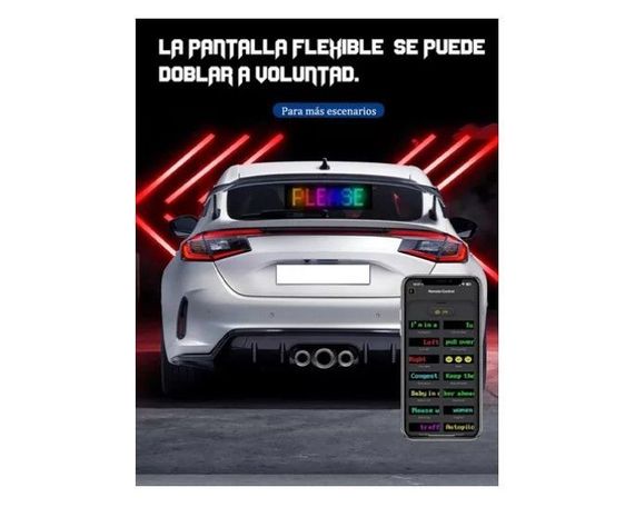 Letrero Led Matrix Flexible Rgb App Control Usb Auto 16x96-1