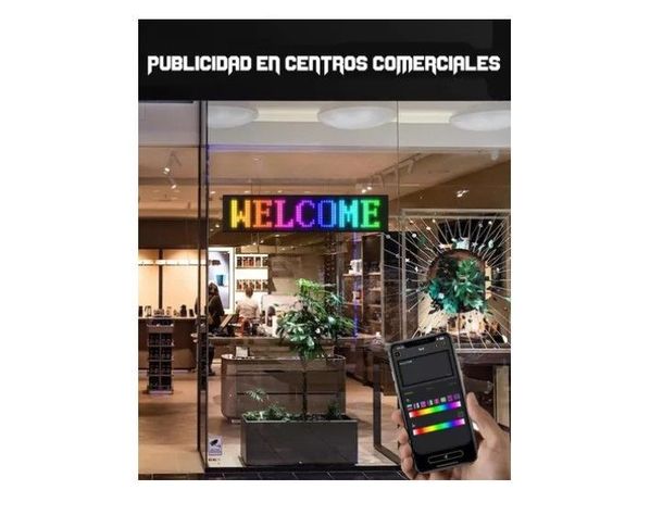 Letrero Led Matrix Flexible Rgb App Control Usb Auto 16x96-3