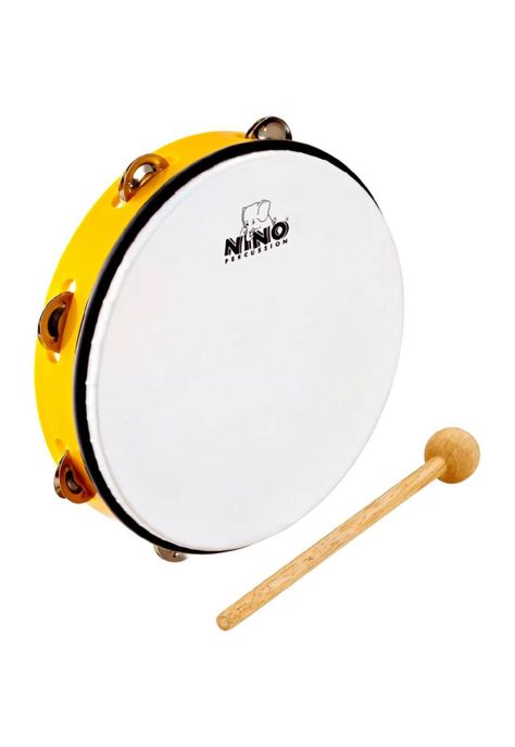Pandereta Niño 10 +Baqueta Meinl Nino Percussion Yellow NINO24Y-0
