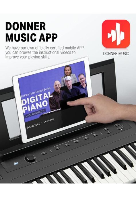 Piano Digital 88 Teclas Semi-Contrapesadas  Dep-45 Donner-1