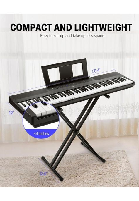 Piano Digital 88 Teclas Semi-Contrapesadas  Dep-45 Donner-5