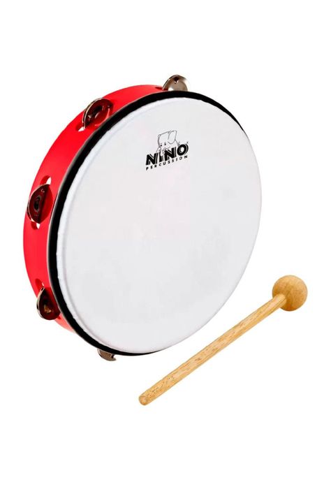 Pandereta Niño 10 + Baqueta Meinl Nino Percussion Red NINO24R-0