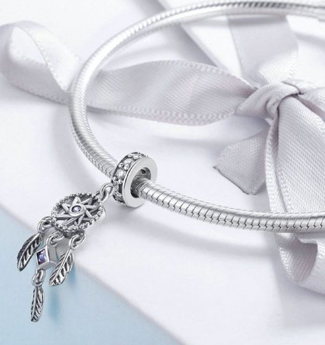 Charm dije abalorio atrapasueños pulsera o colgante lila -1