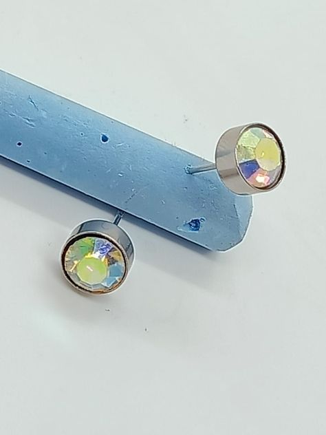Punto Luz Tornasolados Acero Inoxidable 8mm Aros  -3