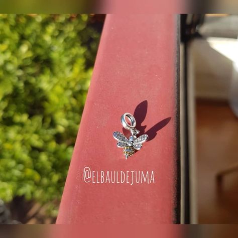 Charm dije abalorio abeja brillante plata 925 -1