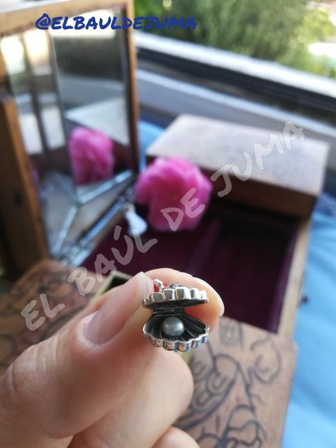 Charm dije abalorio ostra almeja plata 925 -1