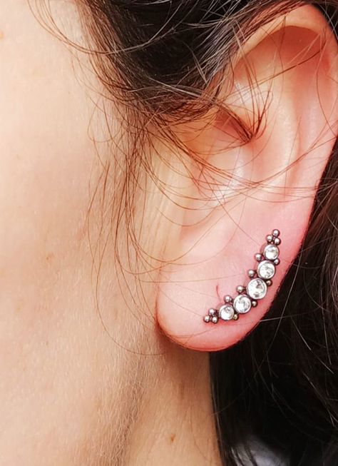 Piercing Oreja Tragus Conch Labret Modelo Media Luna Hipoalergenico Unidad-3