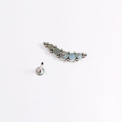 Piercing Oreja Tragus Conch Labret Modelo Media Luna Hipoalergenico Unidad-1