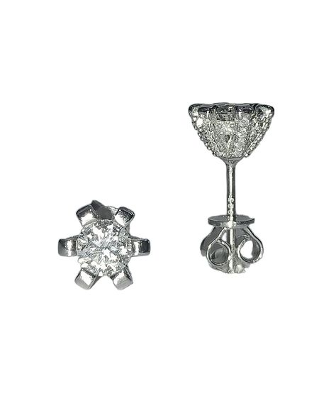 Aros Punto De Luz 5mm 0.5ct Plata 925 Moissanita Certificada-0