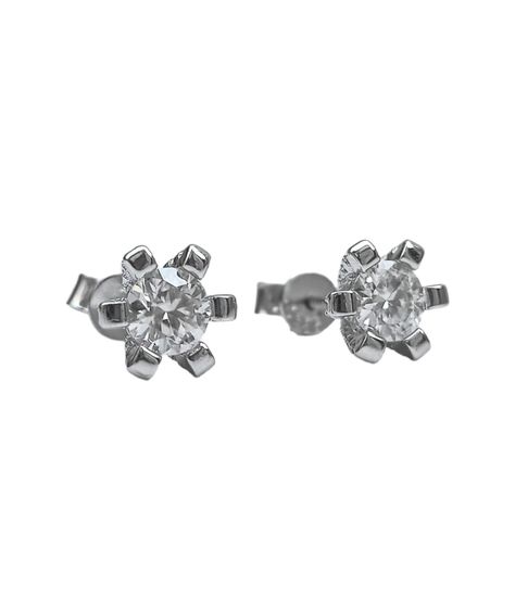 Aros Punto De Luz 5mm 0.5ct Plata 925 Moissanita Certificada-3