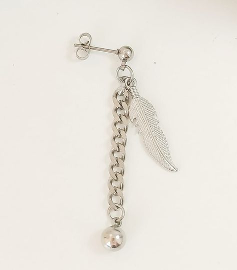 Aro Largo Kpop Pluma Cadena Eslabon Cosplay Punk Drop Unidad-3