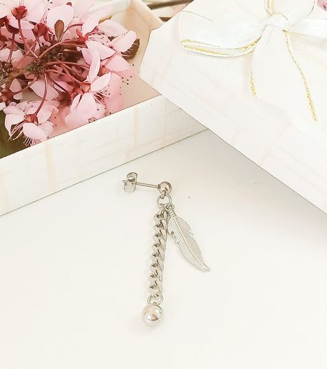 Aro Largo Kpop Pluma Cadena Eslabon Cosplay Punk Drop Unidad-2