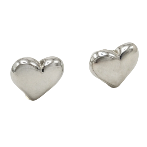 Aros Sin Perforacion corazon chunky bañado En plata-5