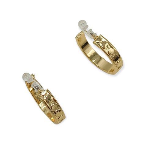Aros Sin Perforacion Argollas Huggies relieve ovalos Clip Invisible -1