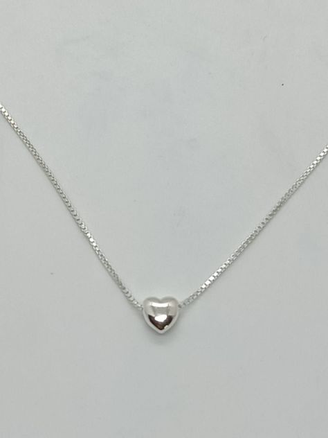 Collar con dije Tierno corazón en Plata fina ley S925-4