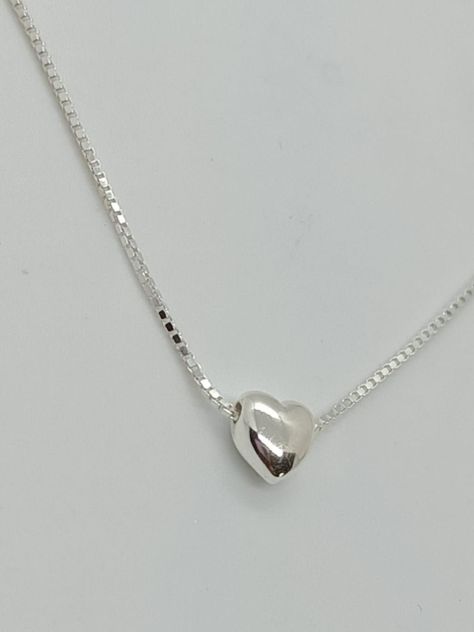 Collar con dije Tierno corazón en Plata fina ley S925-2