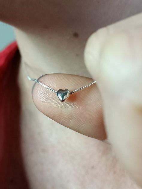 Collar con dije Tierno corazón en Plata fina ley S925-3