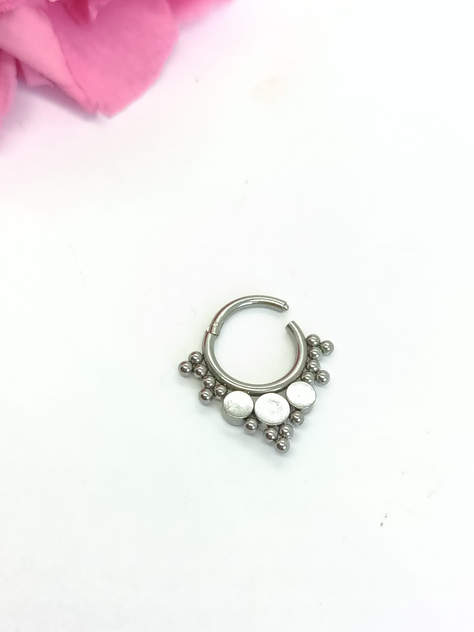 Septum Corona de Acero Tribal Funcional oreja, Tragus, Daith y nariz-3