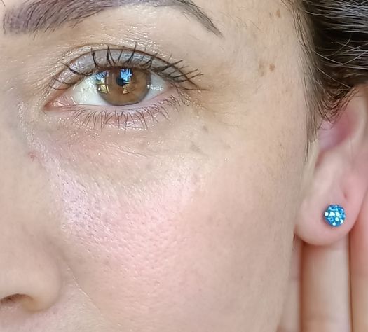 Aros Punto Luz Acero Bola Fuego azul oscuro-2