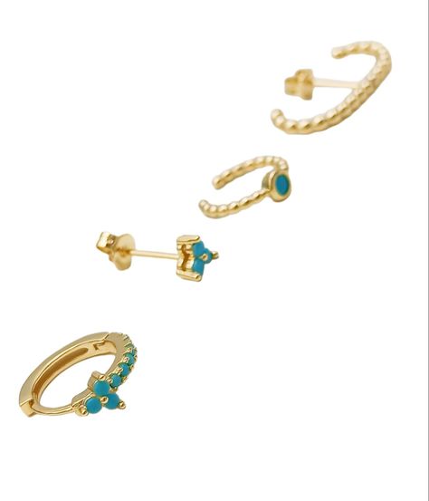 Set Conjunto Huggies modelo Aquarius chapados En Oro 18kl-3