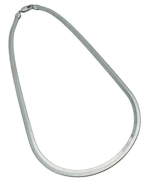 Colgante Cadena Tejido Serpiente Plateado Hipoalergénico-6