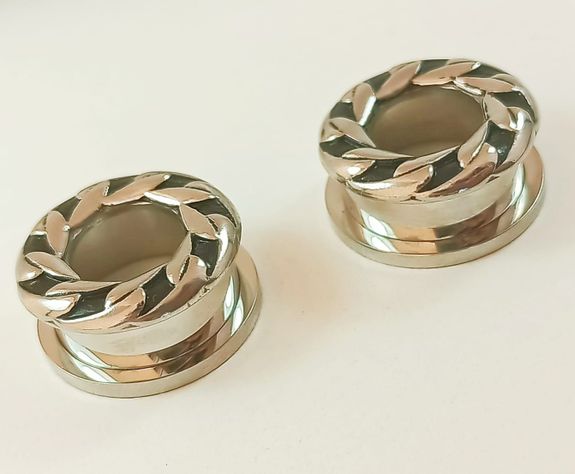 Aros Expansores Oreja Estiradores 18mm Acero Tunel Plug Punk-4