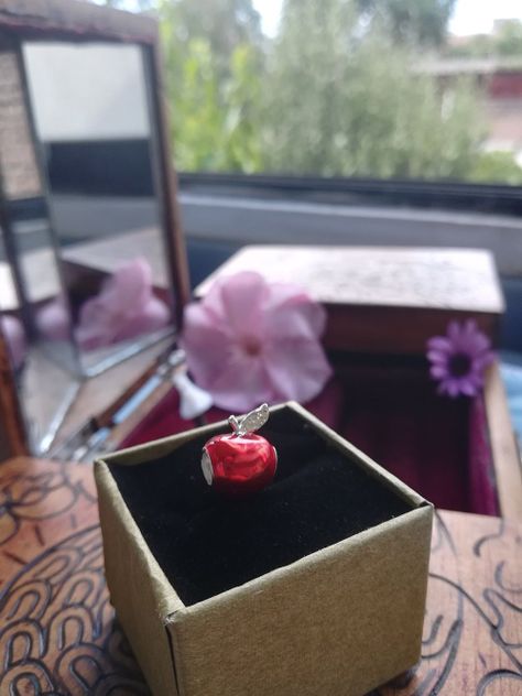 Charm dije plata 925 manzana Blancanieves pulsera colgante -1