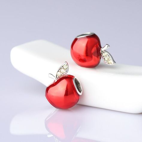 Charm dije plata 925 manzana Blancanieves pulsera colgante -3