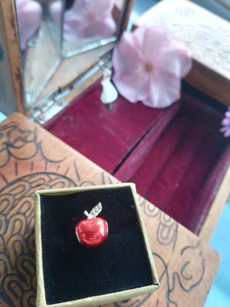 Charm dije plata 925 manzana Blancanieves pulsera colgante -4