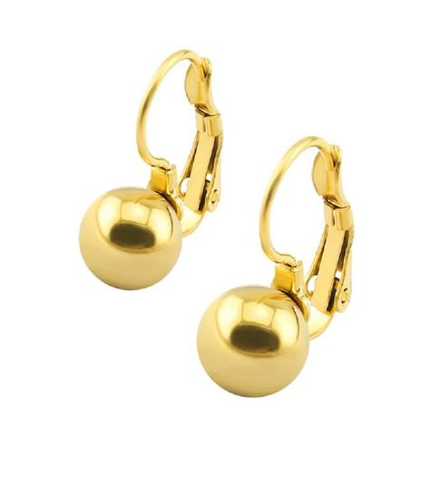 Aros esfera Huggie chapado en oro 18kl-0