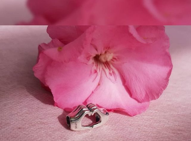 Charm dije abalorio plata 925 mano corazón -2