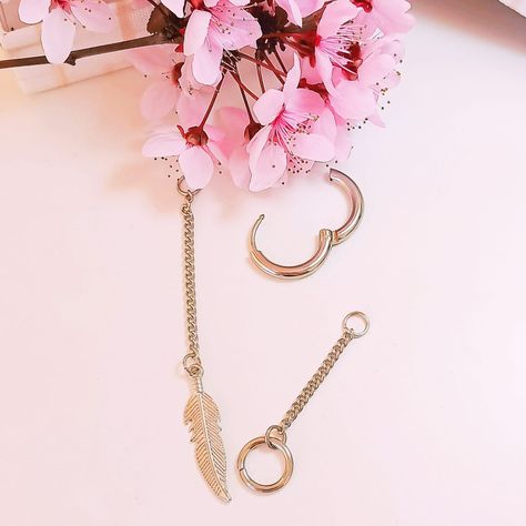 Aro Largo Kpop Pluma Cosplay Punk Drop Doble Uso Unidad Moda-5