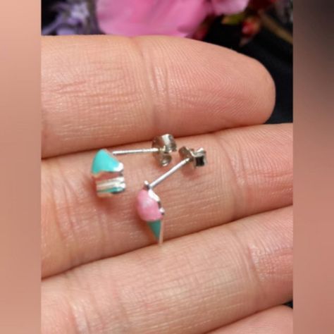 Pendientes Helado Dulce Plata S925-2