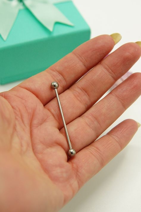 Piercing Industrial Titanio Astm F136 Labret 14g Oreja-4