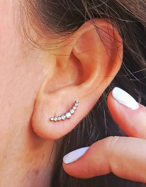 Piercing Labret Astm F136 G23 Acero Titanio Zirconia Trepado-3
