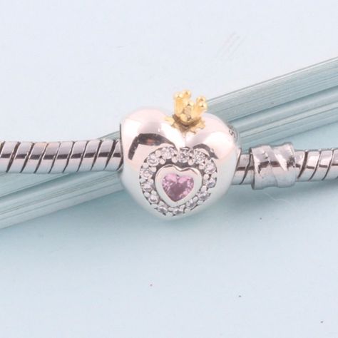 Charm dije abalorio pulsera colgante corazón princesa-1