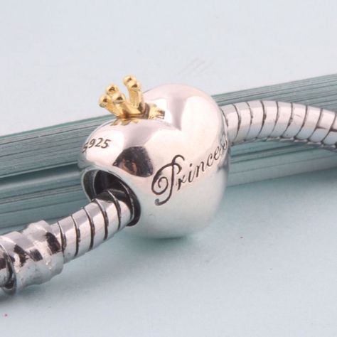 Charm dije abalorio pulsera colgante corazón princesa-3