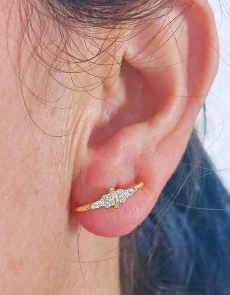 Aros Envolventes Modelo Lucero Plata S925 Chapada En Oro 18k-2