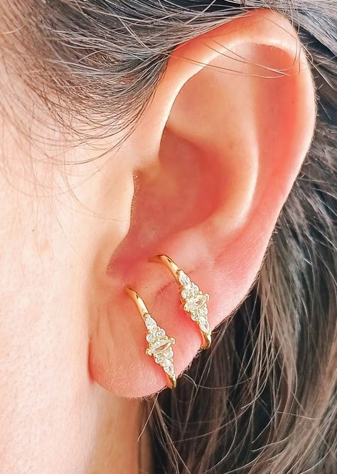 Aros Envolventes Modelo Lucero Plata S925 Chapada En Oro 18k-5