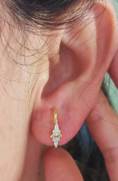 Aros Envolventes Modelo Lucero Plata S925 Chapada En Oro 18k-6