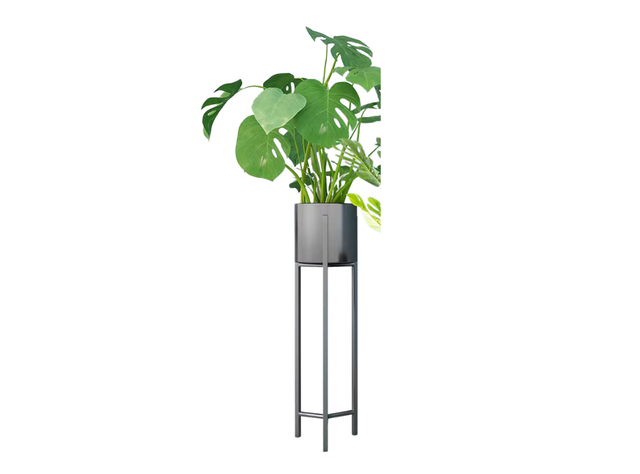 Macetero negro Elite con pedestal negro  L-0